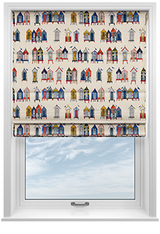 Beach Hut, Antique - Roman Blind